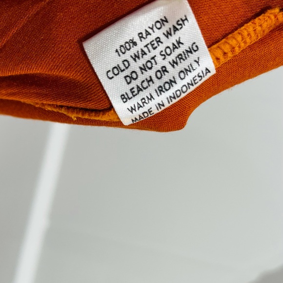 open back sparkle beads on center strap, pumpkin orange maxi dress knit stretchy - Picture 11 of 11